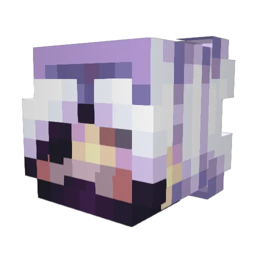 okusif Minecraft avatar head, 3D render
