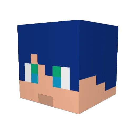 okuwagata Minecraft avatar head, 3D render