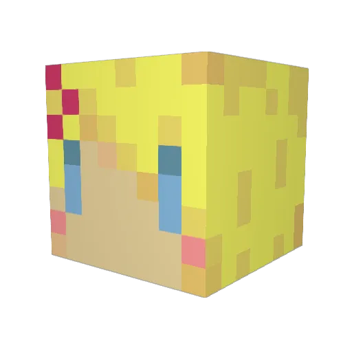 okuyuki Minecraft avatar head, 3D render