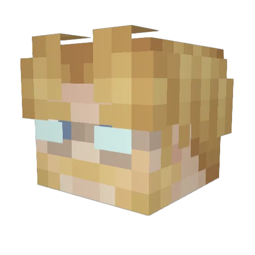okuz Minecraft avatar head, 3D render
