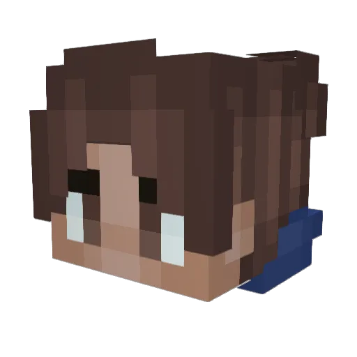 okvtsu Minecraft avatar head, 3D render