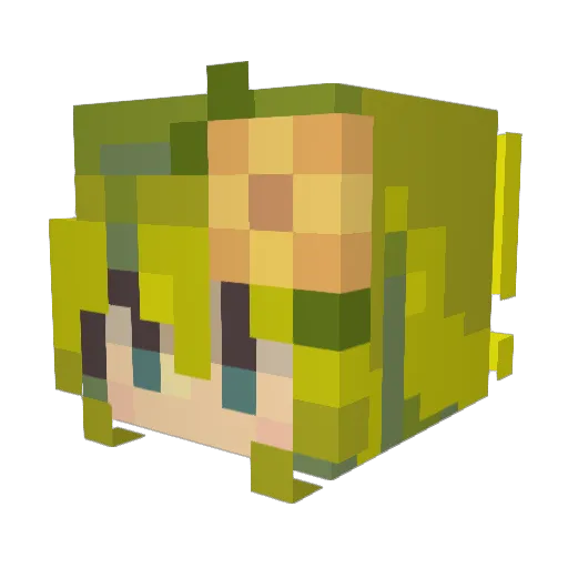 okwise Minecraft avatar head, 3D render