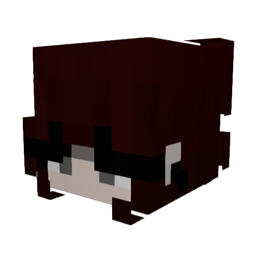 okxaaa Minecraft avatar head, 3D render