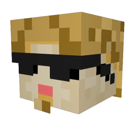 okxenax Minecraft avatar head, 3D render