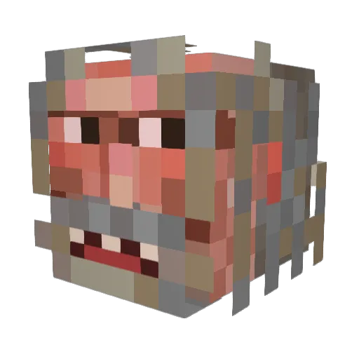 ol_scabbie Minecraft avatar head, 3D render