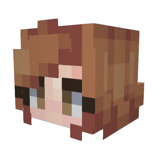 olafal Minecraft avatar head, 3D render