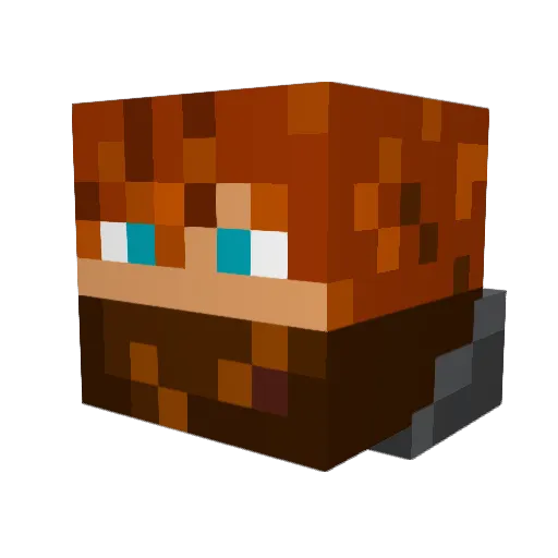 olatheindian Minecraft avatar head, 3D render