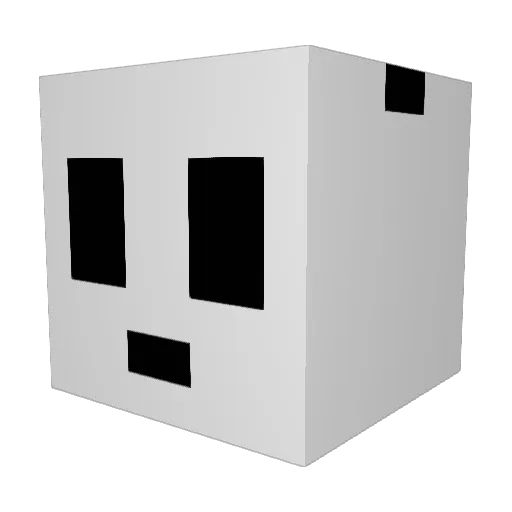 olche Minecraft avatar head, 3D render