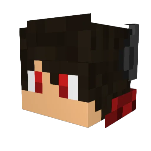 old1 Minecraft avatar head, 3D render