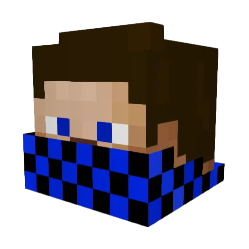 oldJ3W Minecraft avatar head, 3D render