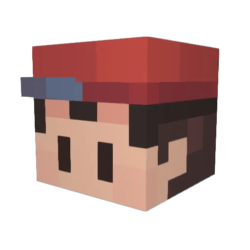 oldZairox Minecraft avatar head, 3D render