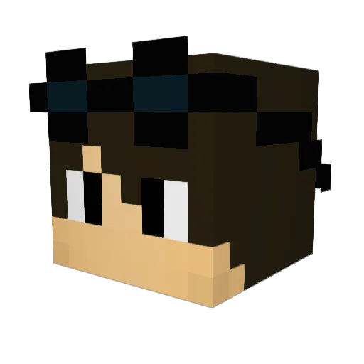 old_survivor Minecraft avatar head, 3D render