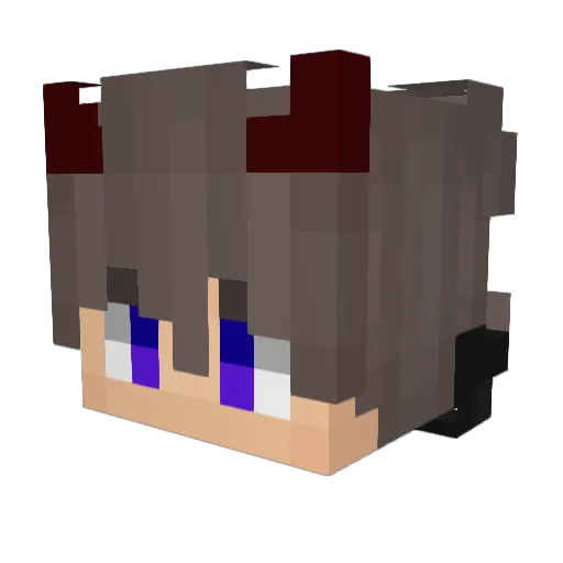 old_xie Minecraft avatar head, 3D render