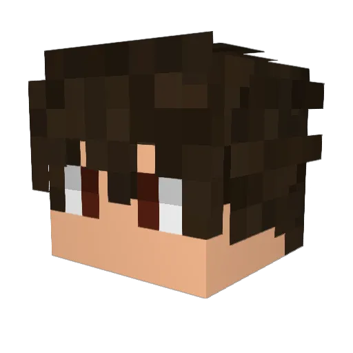 oldcheating Minecraft avatar head, 3D render