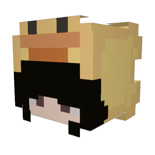 oldcherrylog Minecraft avatar head, 3D render