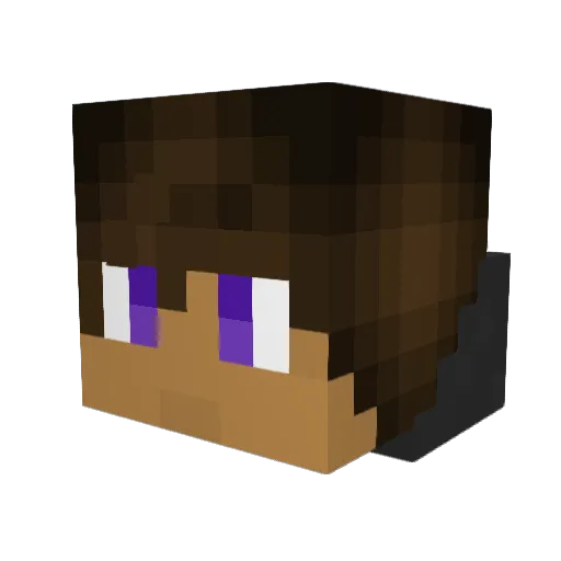 oldcupr1te Minecraft avatar head, 3D render