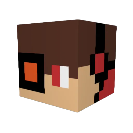 oldenby Minecraft avatar head, 3D render