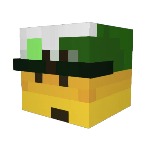 oldfernie Minecraft avatar head, 3D render