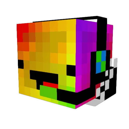 oldfish Minecraft avatar head, 3D render