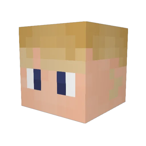 oldmanjan Minecraft avatar head, 3D render
