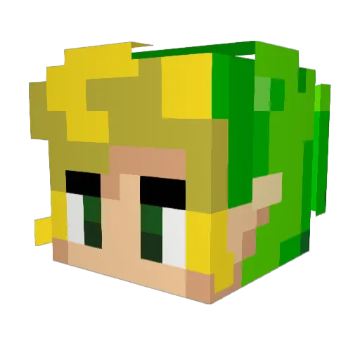 oldmanwithpistol Minecraft avatar head, 3D render