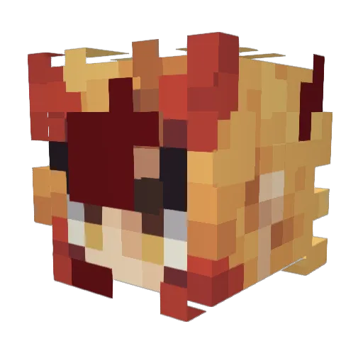 oldmatemain Minecraft avatar head, 3D render