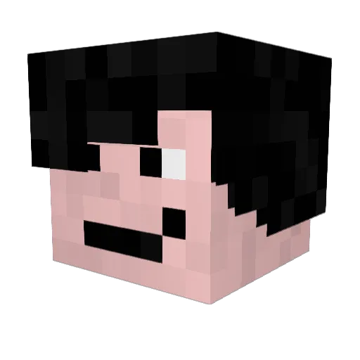 oldplayer Minecraft avatar head, 3D render