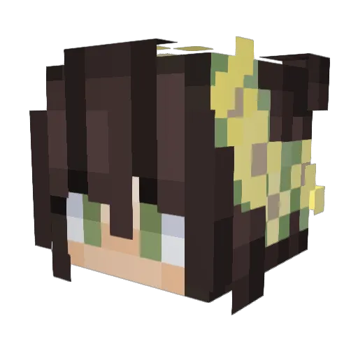oldrowoffical Minecraft avatar head, 3D render
