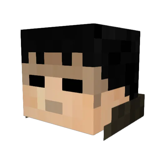 oldrudshore Minecraft avatar head, 3D render