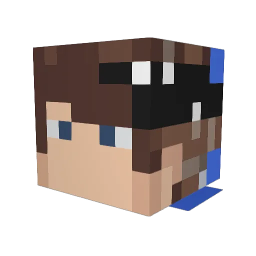 oldsoup Minecraft avatar head, 3D render