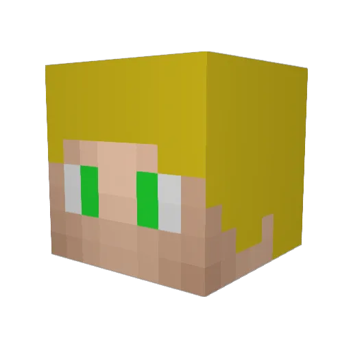 ole322 Minecraft avatar head, 3D render