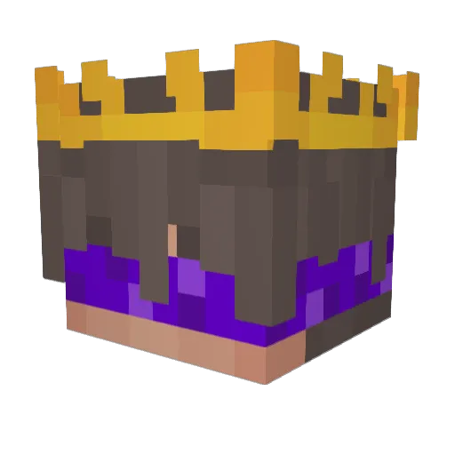 oleVmax Minecraft avatar head, 3D render
