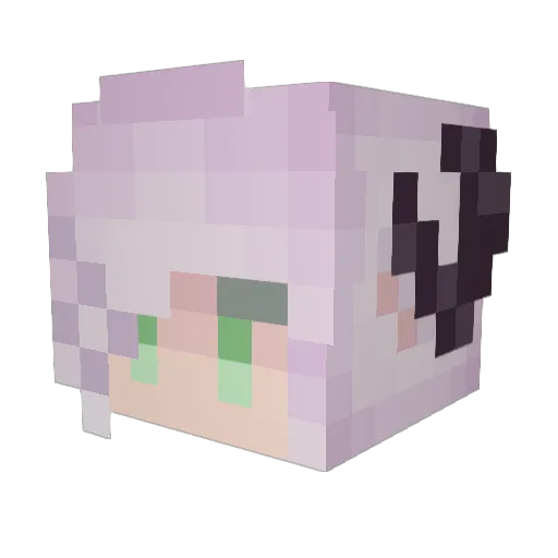 oleafnder Minecraft avatar head, 3D render