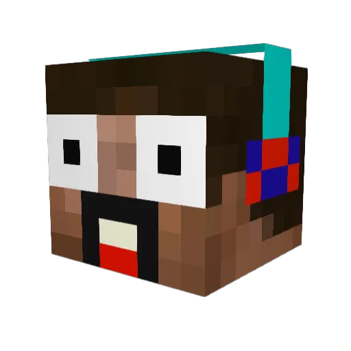 oleengh Minecraft avatar head, 3D render