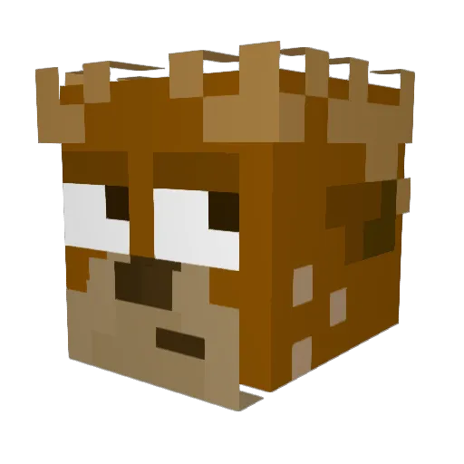 olenyata Minecraft avatar head, 3D render