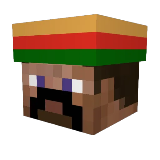 oleuvemensen Minecraft avatar head, 3D render