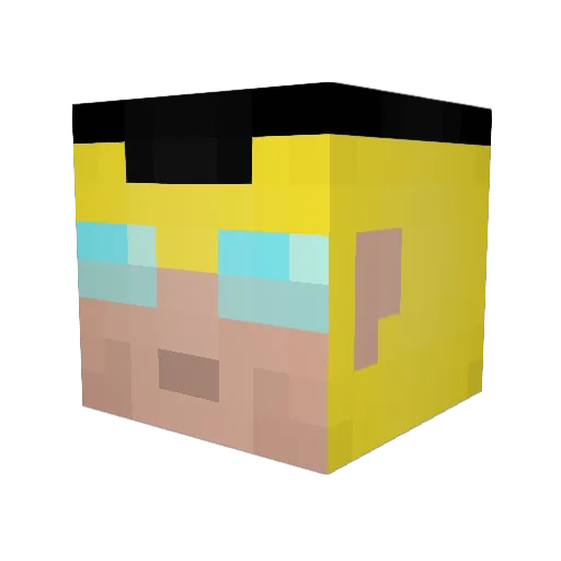 olf1 Minecraft avatar head, 3D render