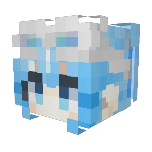 olfactophilia Minecraft avatar head, 3D render