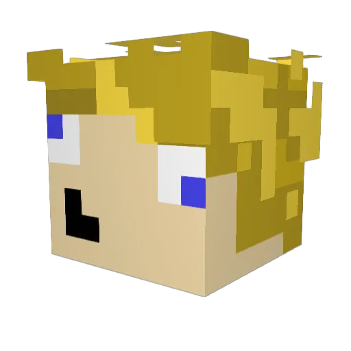 olftnt Minecraft avatar head, 3D render