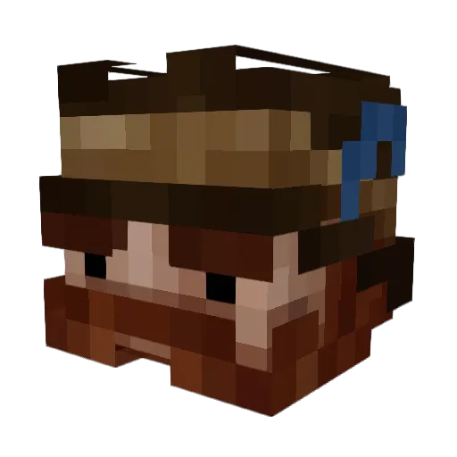 olhede Minecraft avatar head, 3D render