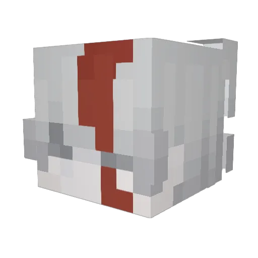 olhosvermelhos Minecraft avatar head, 3D render