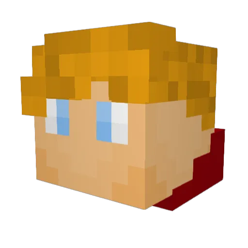 oli3k Minecraft avatar head, 3D render