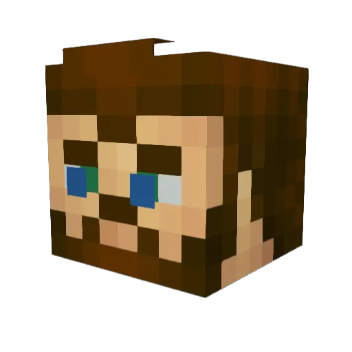 oli___ Minecraft avatar head, 3D render