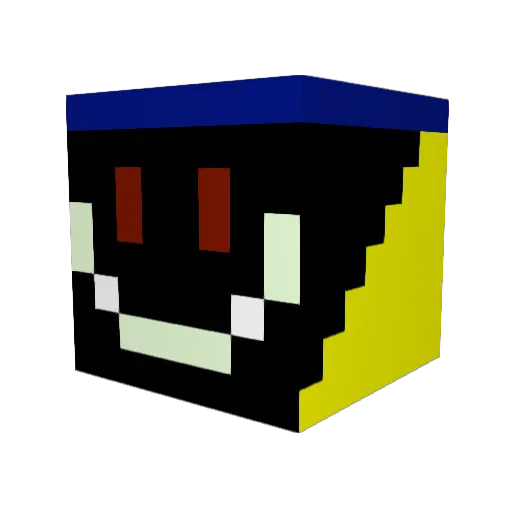 olietr Minecraft avatar head, 3D render