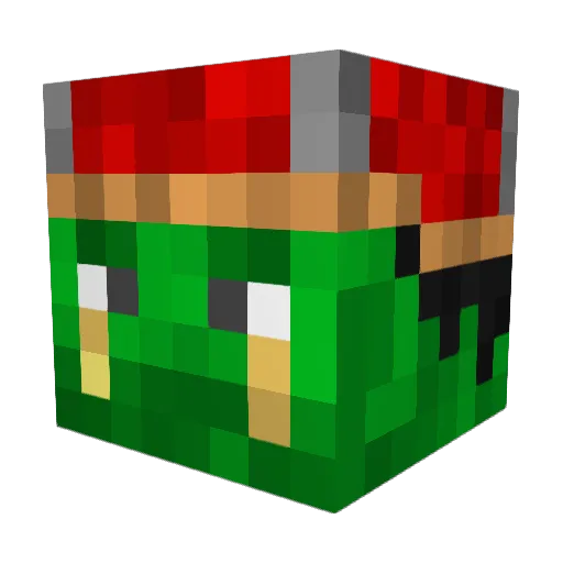 oligopoly Minecraft avatar head, 3D render