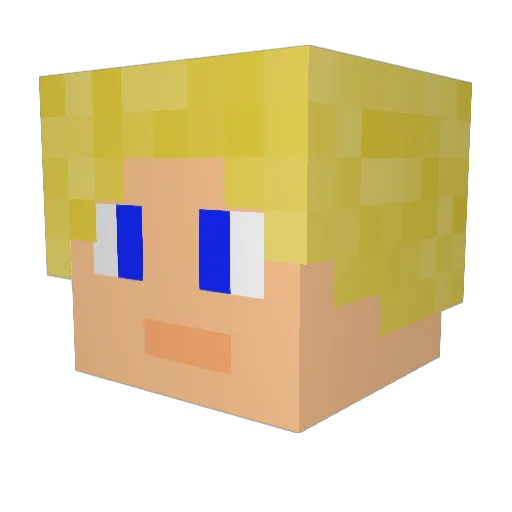 olihoog Minecraft avatar head, 3D render