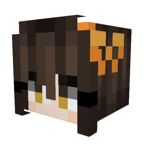 olikkowy Minecraft avatar head, 3D render