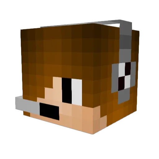 olikuma Minecraft avatar head, 3D render