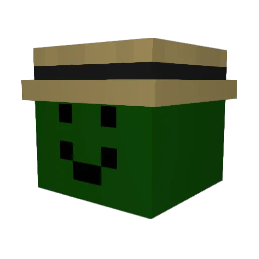 olikuz Minecraft avatar head, 3D render