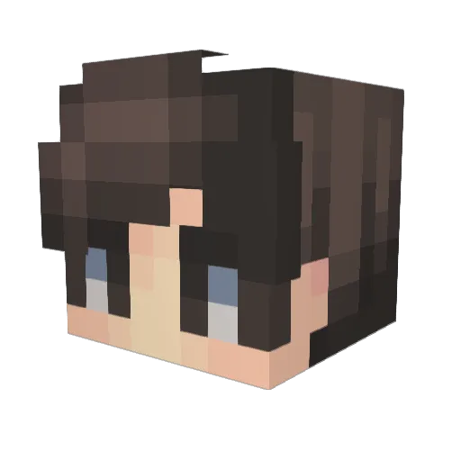 olimaku Minecraft avatar head, 3D render